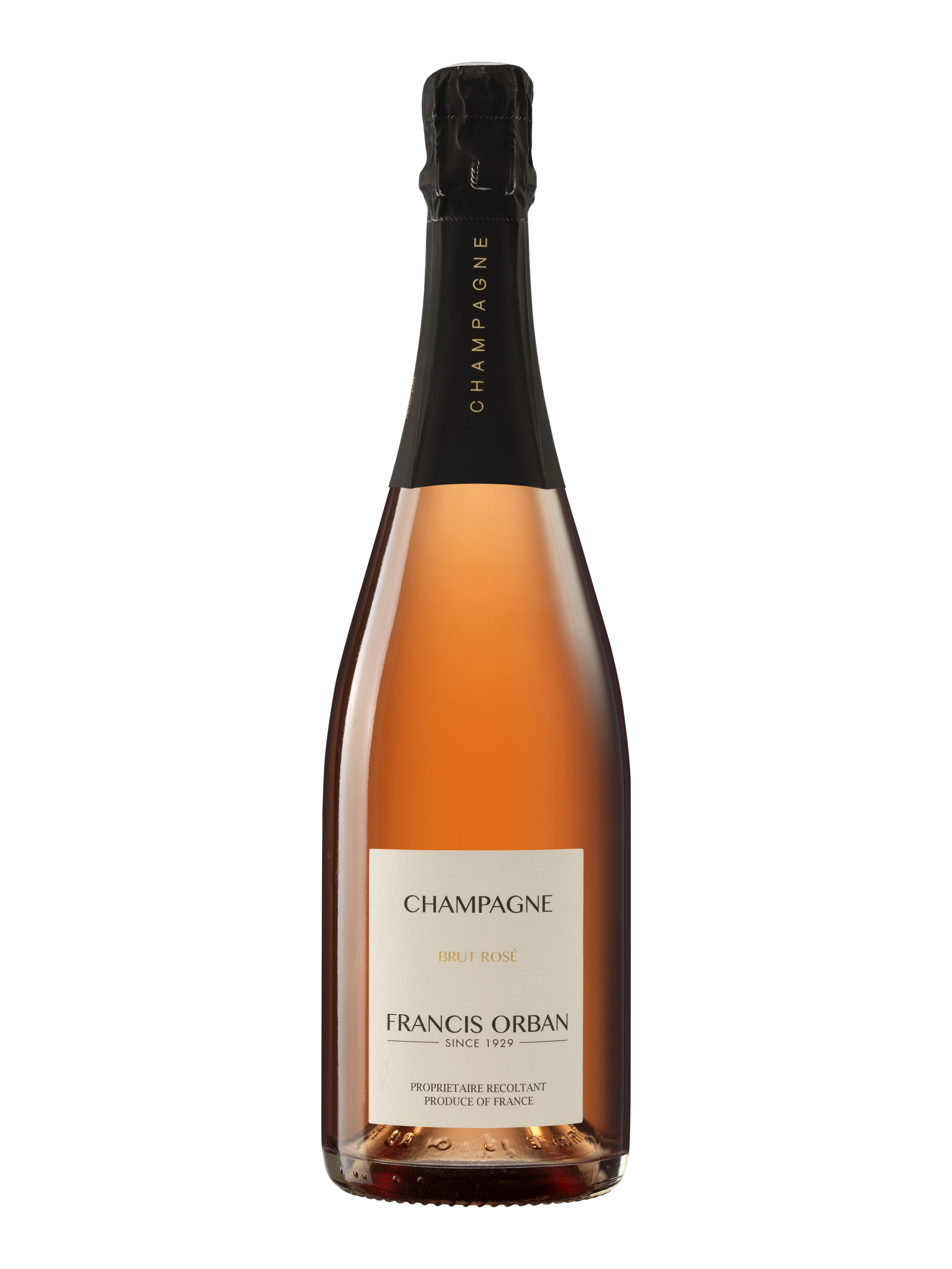 Francis Orban prekės ženklas champagne šampanas putojantis pinot noir chardonay rožinis